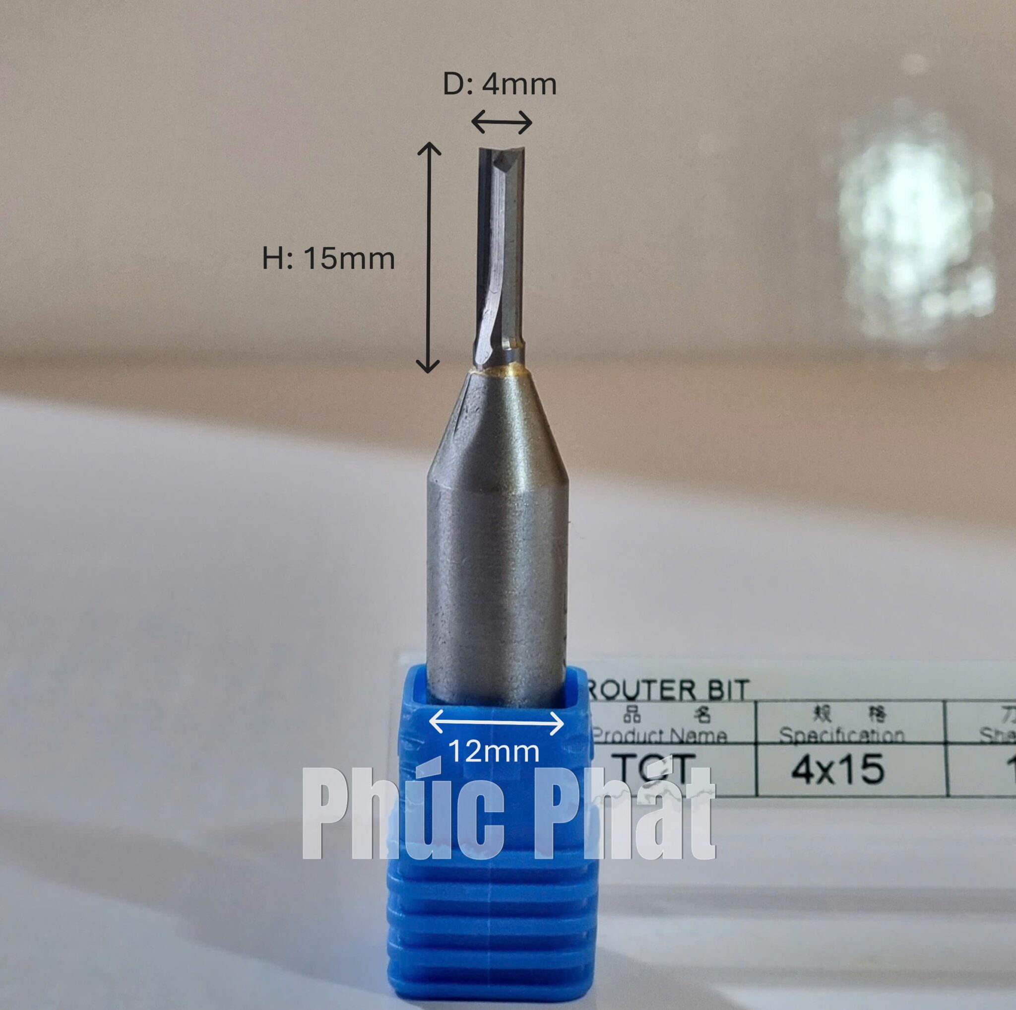 Dao router TCT thẳng 2 me 4mm cốt 6.35mm, 12mm, 12.7mm - VẬT TƯ NGÀNH ...